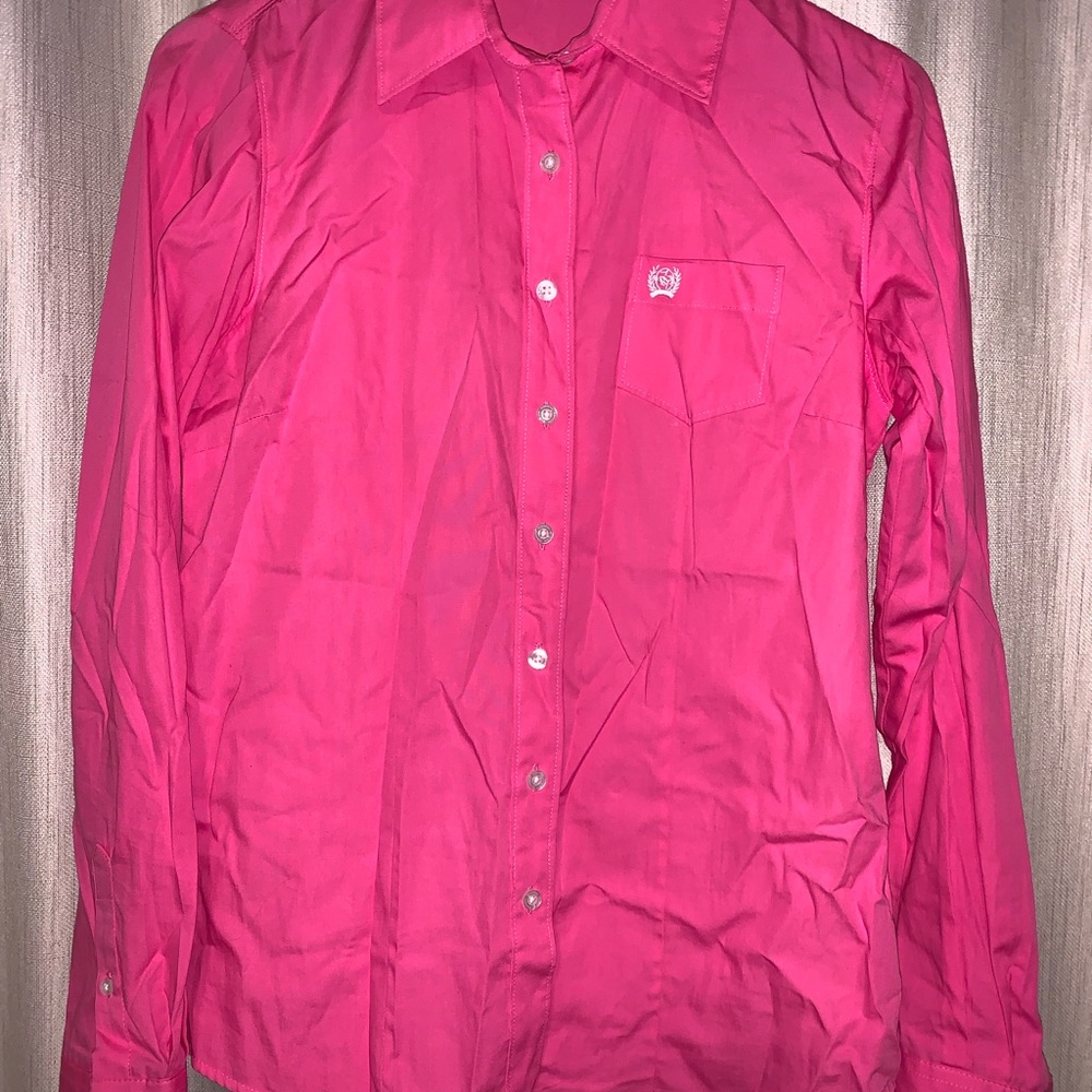Cinch Women’s Bright Pink Button Down Shirt